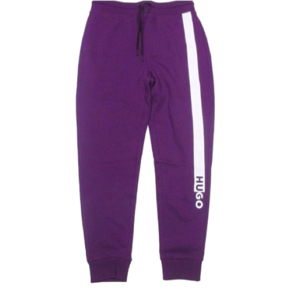 🔥 HUGO BOSS Red Label Men's Purple Dexray Logo Print Jogger Pants SIZE XXL